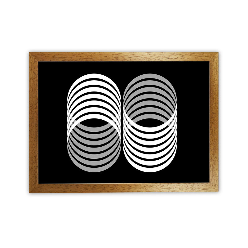 Abstract Modern Shapes Landscape Original Oak Grain