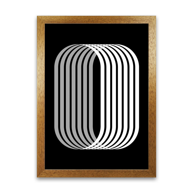 Abstract Modern Black and White Shape Original Oak Grain