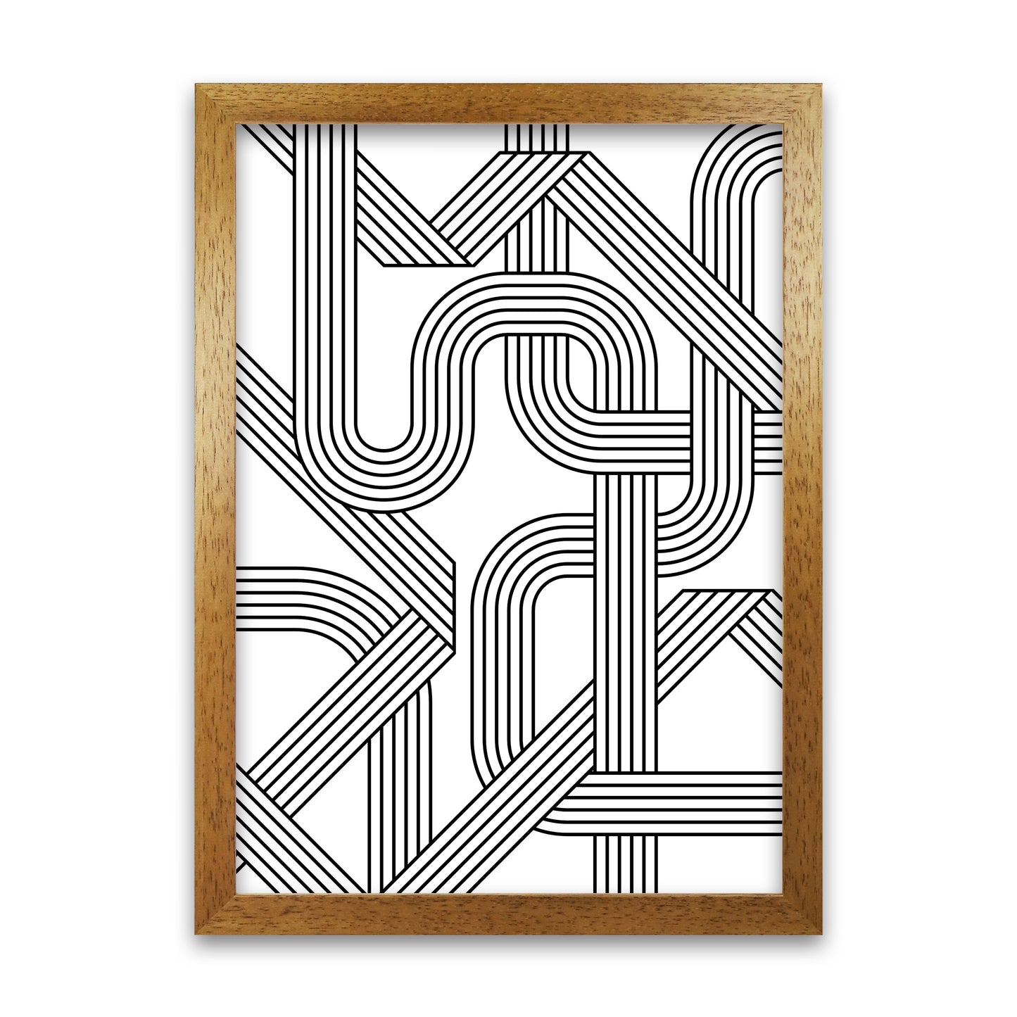 Black and White Abstract Lines Oak Grain