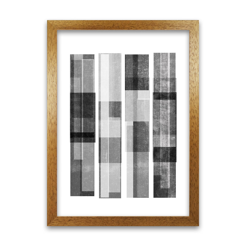 Black and White Abstract Negatives Oak Grain