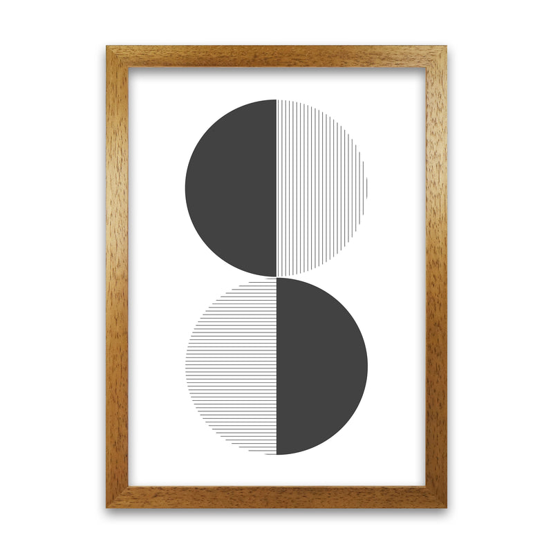 Black and White Geometric Circles Oak Grain
