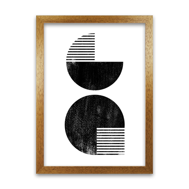 Black and White Mid Century Oak Grain