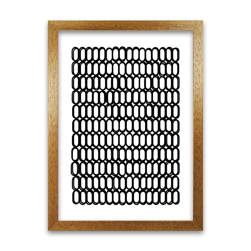 Black and White Oval Multi Oak Grain