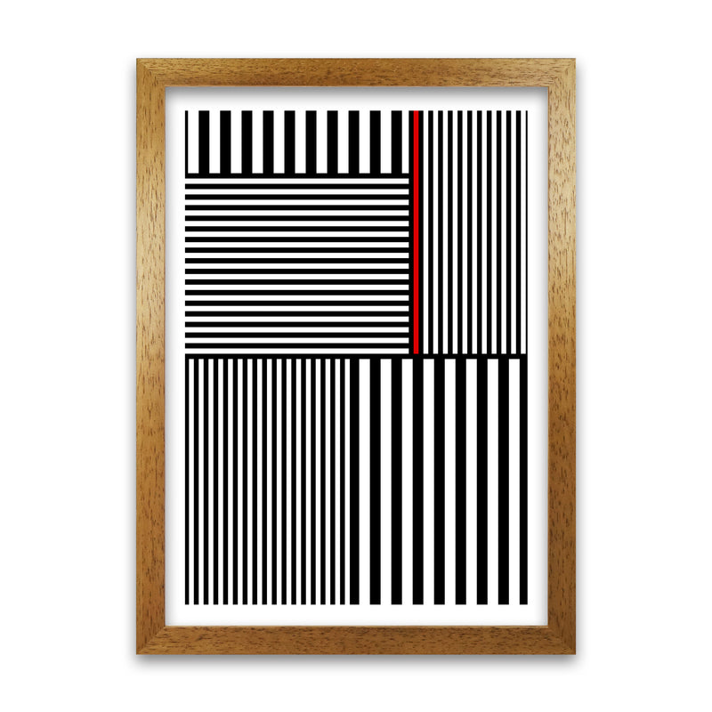 Black and White Stripes with Oak Grain