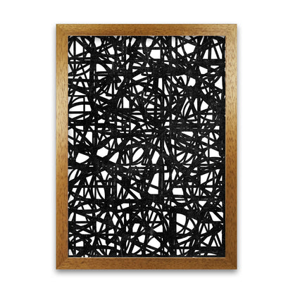 Black Graphic Print Original Oak Grain