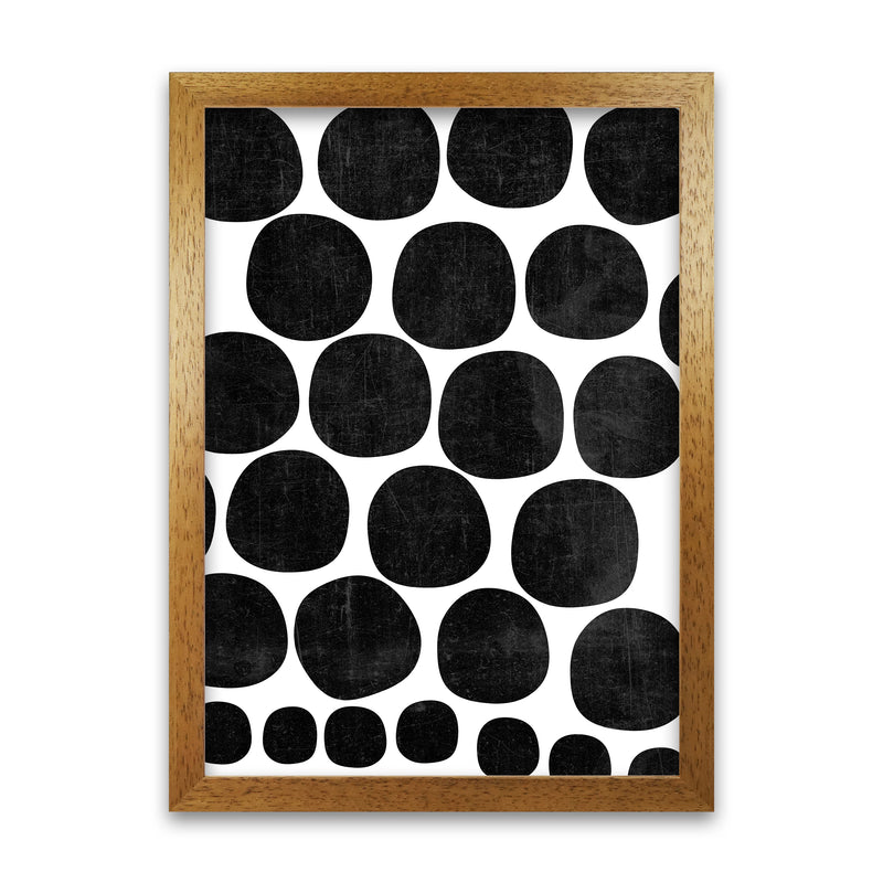 Black Grunge Circles Original Oak Grain