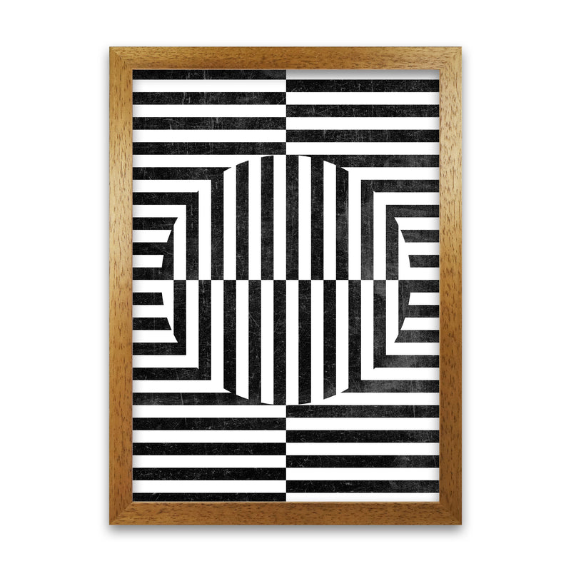 BW Geometric Abstract with Grunge Oak Grain
