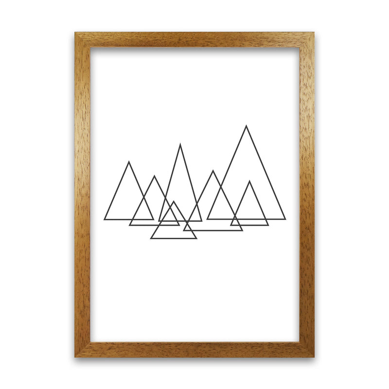 Geometric Triangle Poster Original Oak Grain