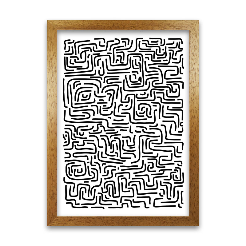 Large Doodle Print Original Oak Grain