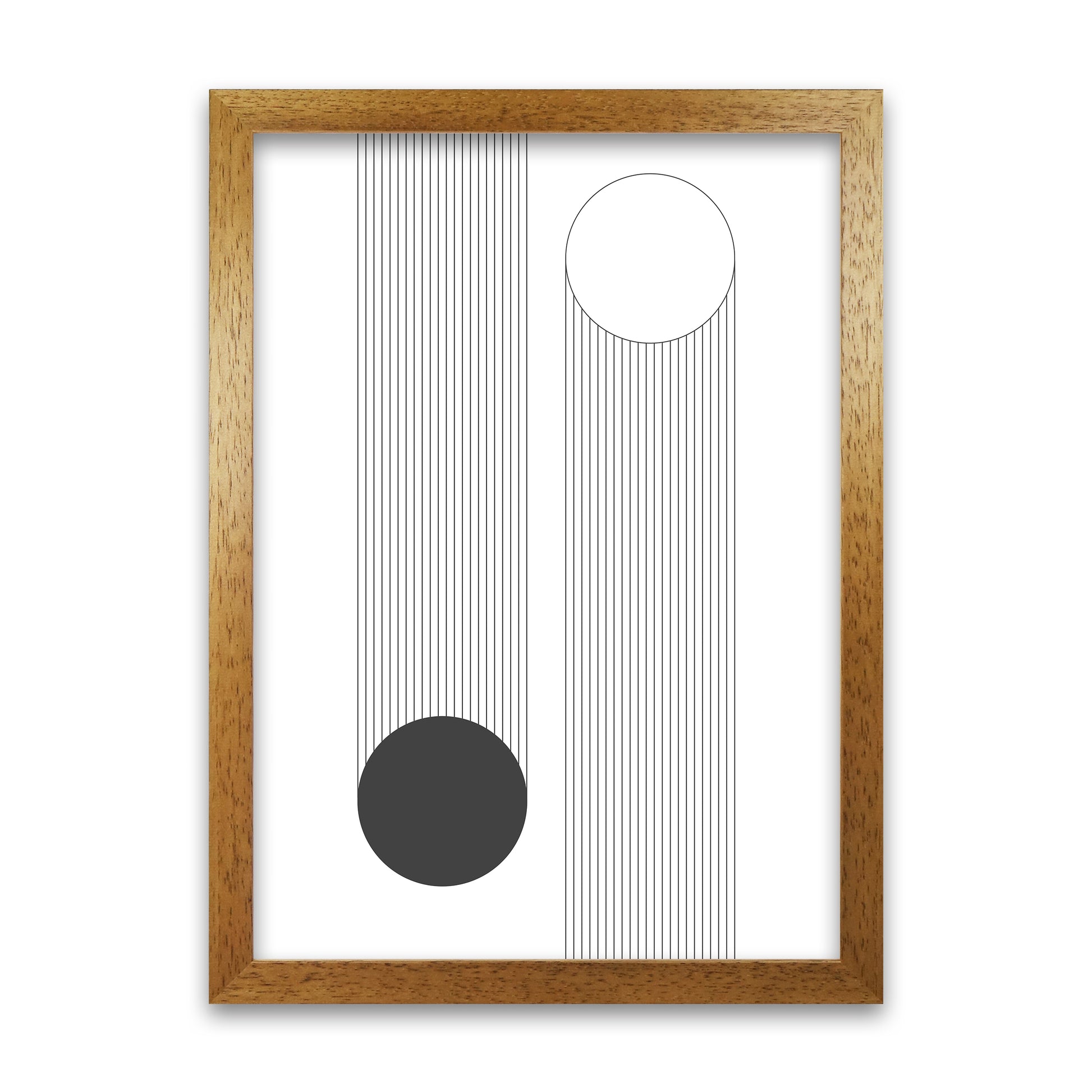 Mid Century Bauhaus Verticle Original A1 Honey Oak Frame