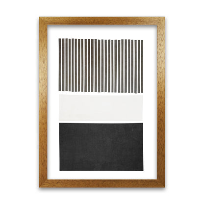 Mid Century Modern Art Original Oak Grain