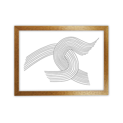 Minimalist Line Drawing Print Original Oak Grain