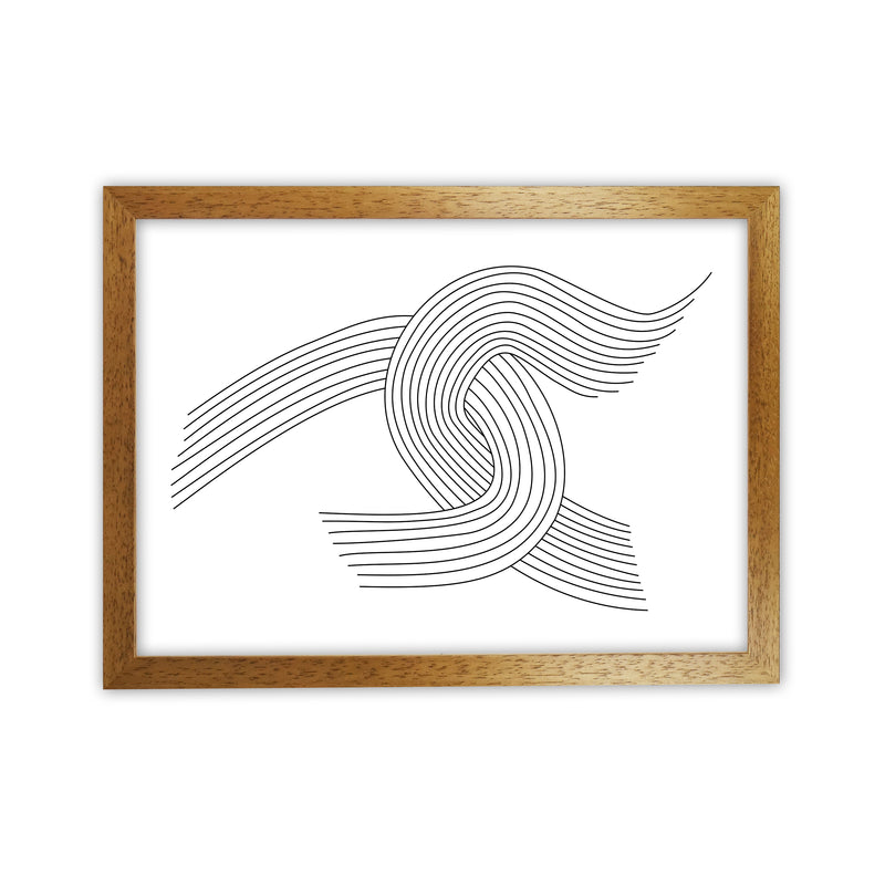 Minimalist Line Drawing Print Original Oak Grain