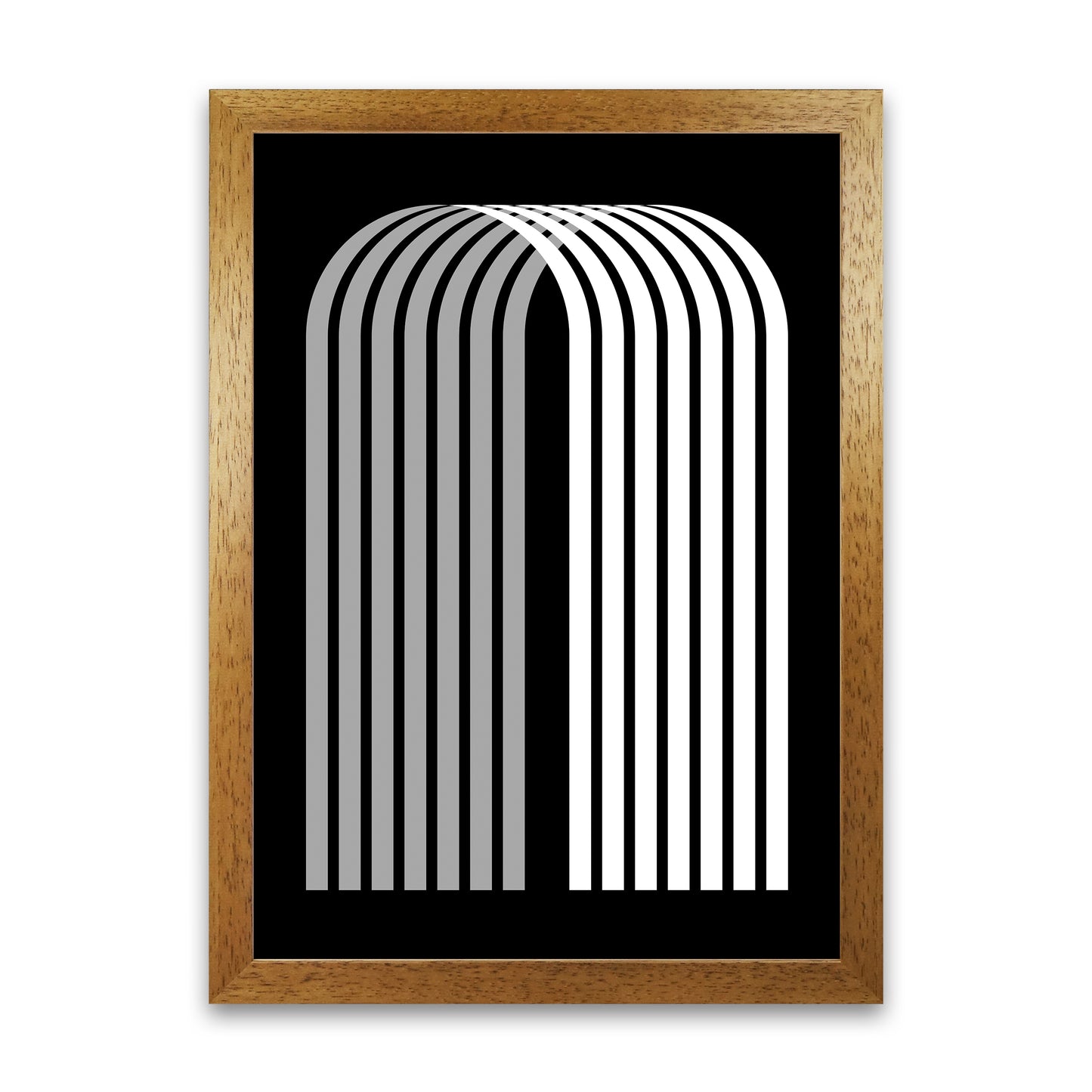 Modern BW Geometric Original Oak Grain