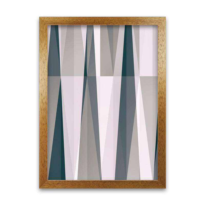 Mono Triangles Abstract Original Oak Grain