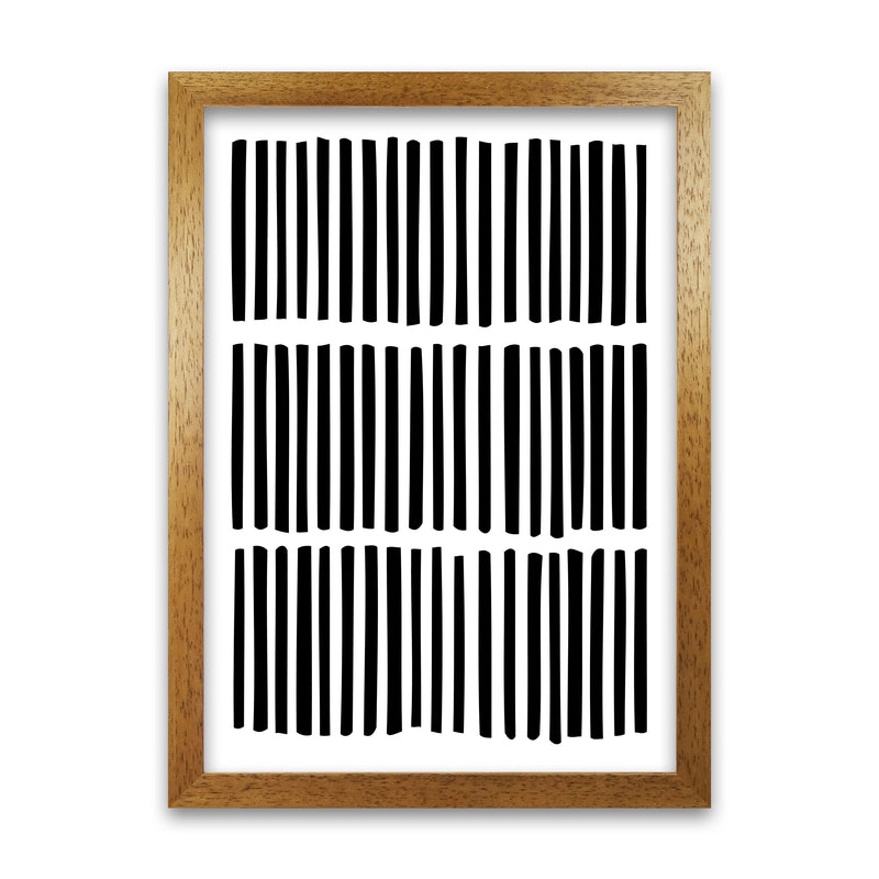 Scandi Black and White Lines Oak Grain