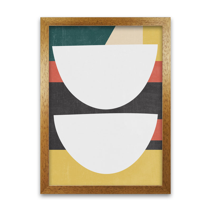 Mid Century Modern Art Print B Oak Grain