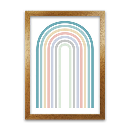 Colorful Rainbow Print Original Oak Grain