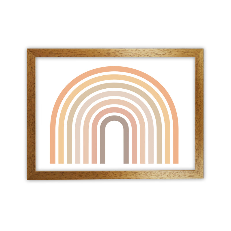 Muted Rainbow Horizontal Original Oak Grain