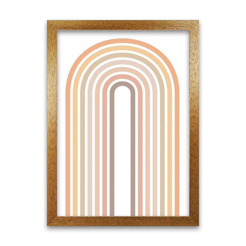 Muted Rainbow Print Original Oak Grain