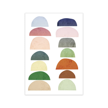 Half Moon Pastel Abstract Original Print Only