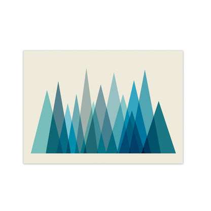 Mid Century Blue Mountains Original Print Only
