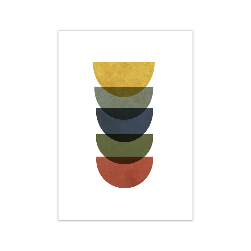 Mid Century Rainbow Grunge Original Print Only