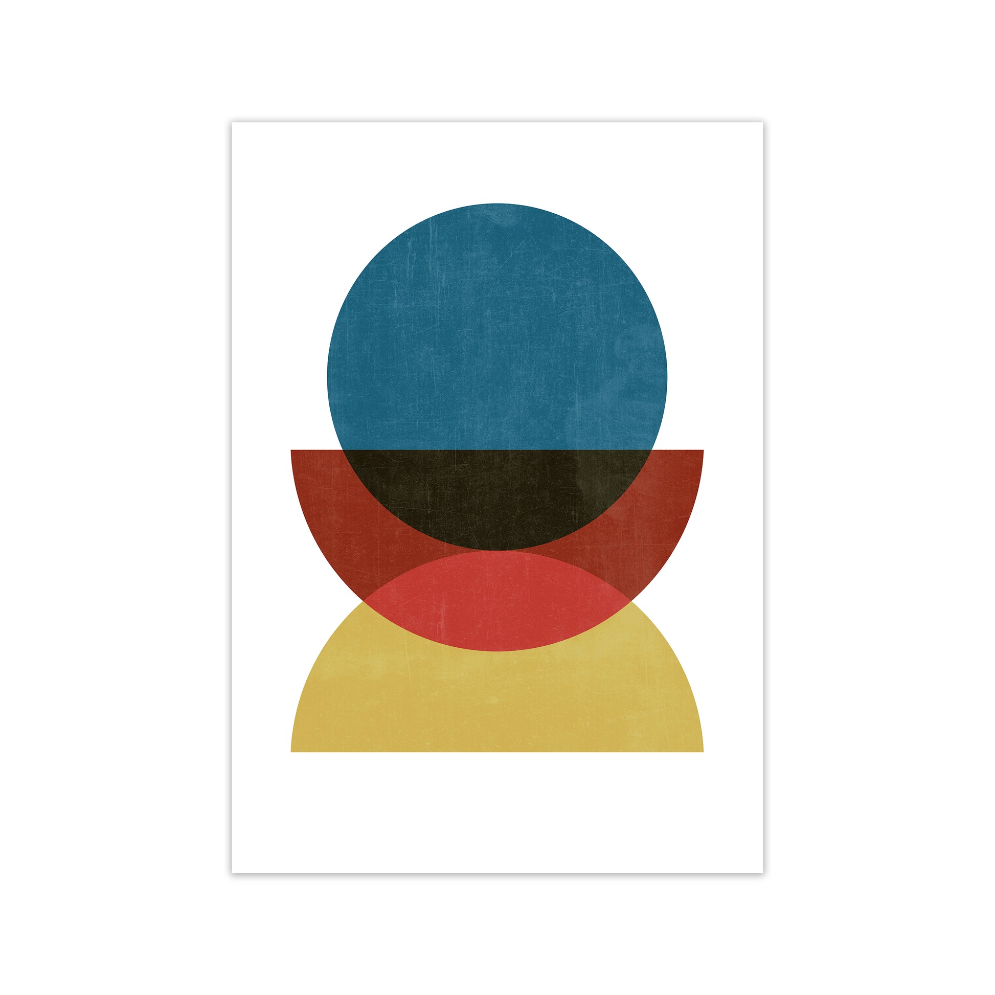 Retro Colorful Wall Art Print Print Only