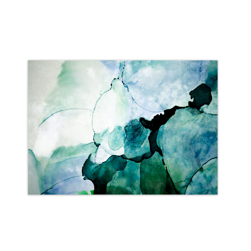 Green Blue Watercolor Art Original Print Only