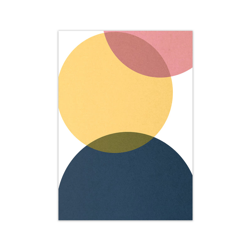 Blue Yellow Pink Pebbles Original Print Only