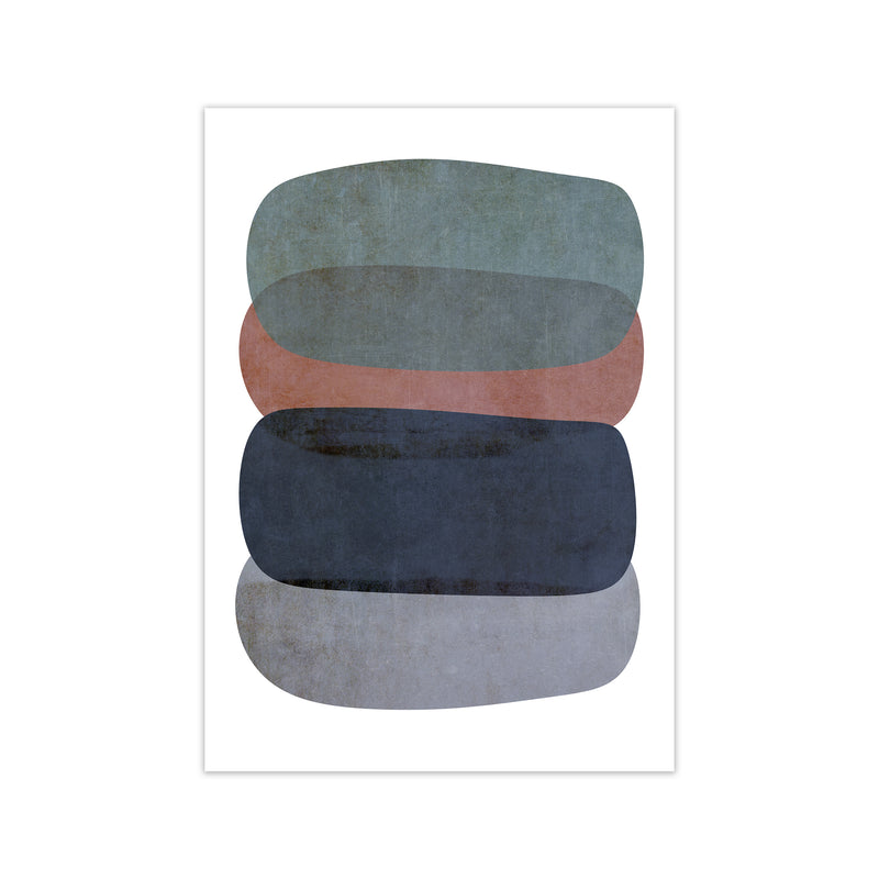 Earth Tones Soft Abstract Shapes Print Only