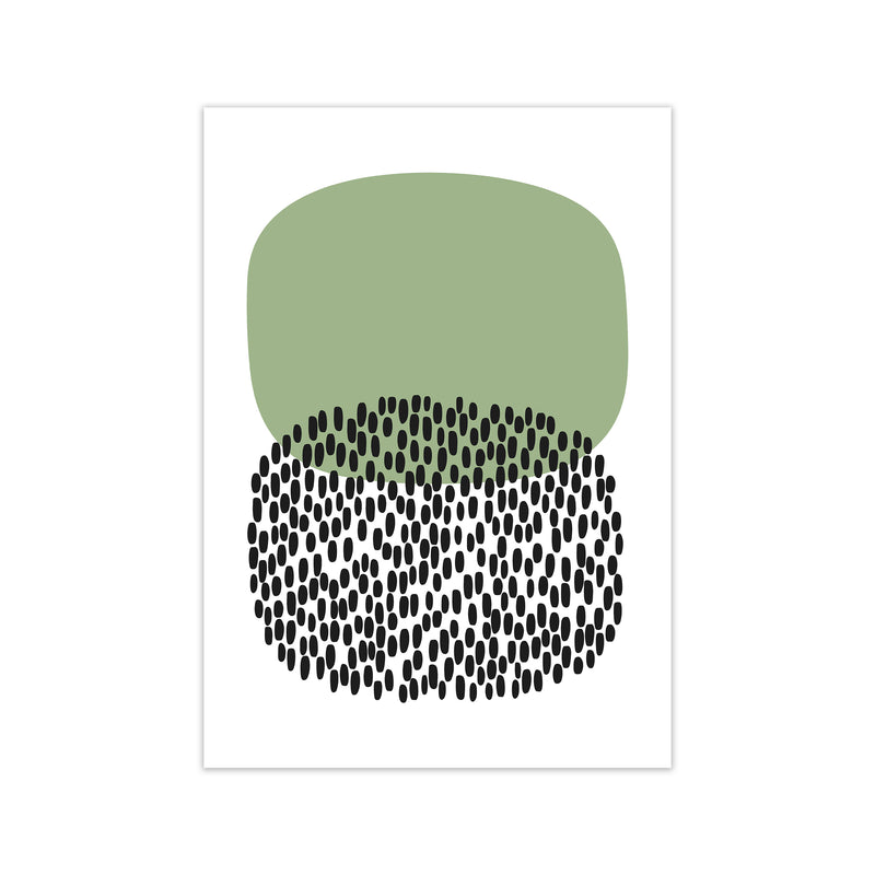 Green and Black Abstract Original Print Only
