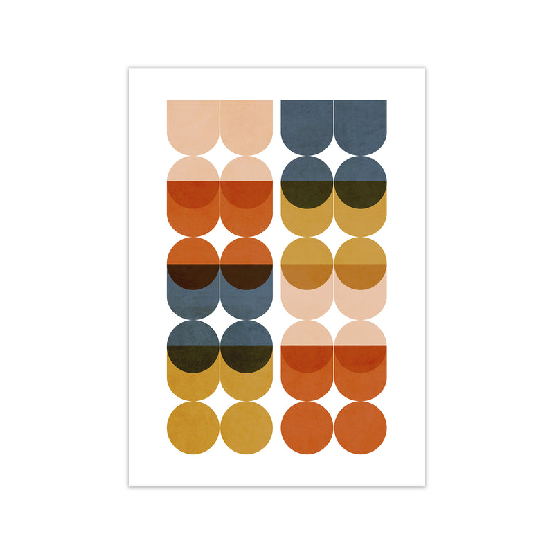 Mid Century Modern Colorful Original Print Only