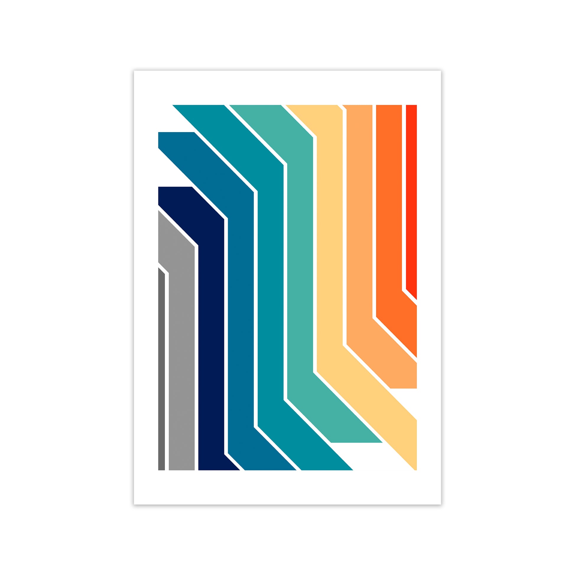 Modern Rainbow Stripes Original2 Print Only