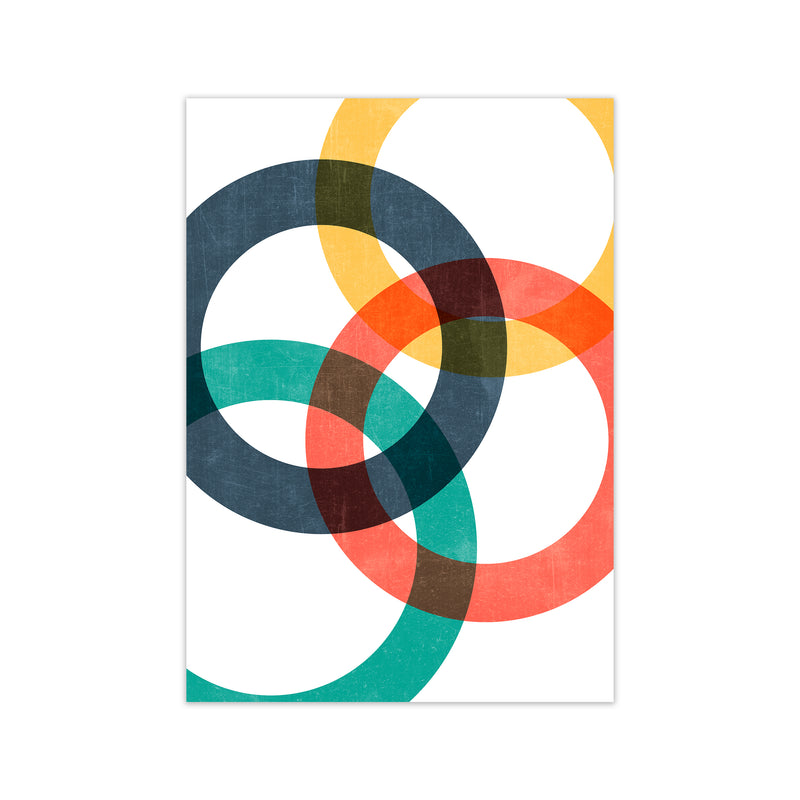 Multicolor Geometric Circles Wall Art Print Only