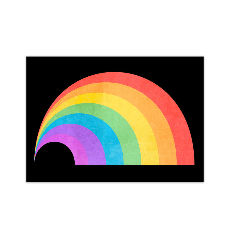 Rainbow and Black Horizontal Wall Print Only