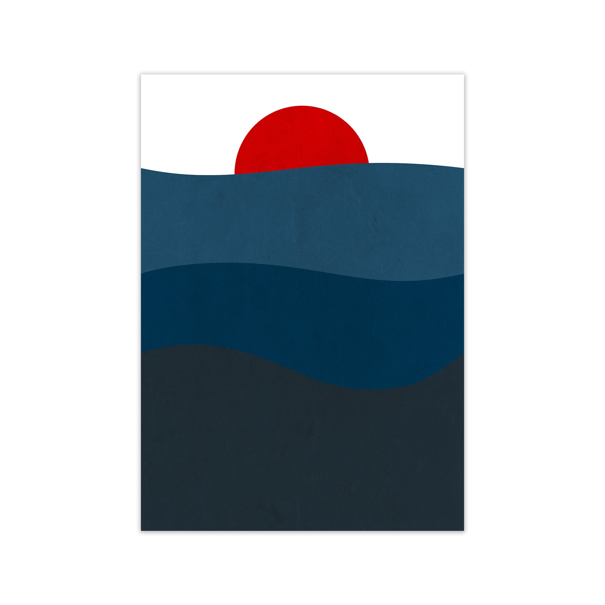 Red Blue Sunset Original Print Only