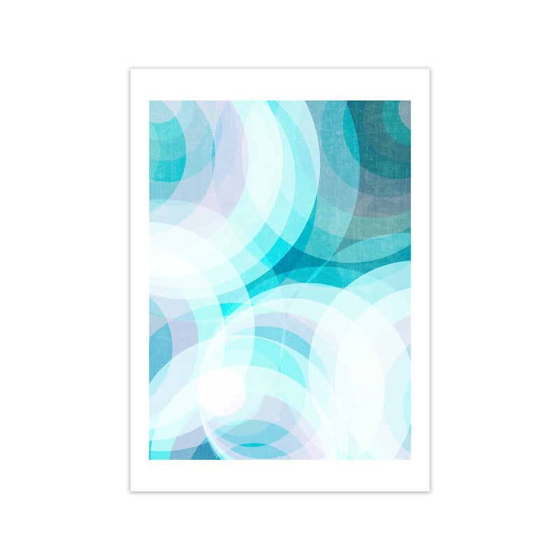 Colorful Purple and Blue Abstract Print Only