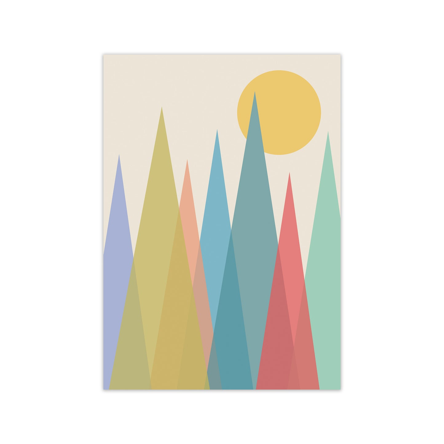 Day and Night Nursery Mid Century Modern Art Prints Day A Print Only