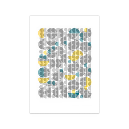 Geometric Grey and Yellow B Original Print Only