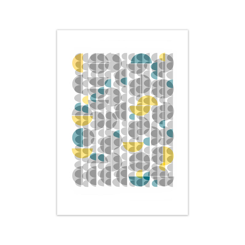Geometric Grey and Yellow B Original Print Only
