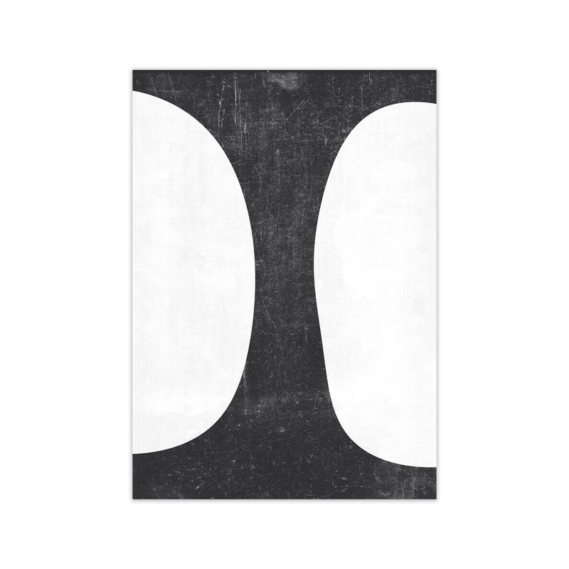 Mid Century Black and White Grunge Wall Art A Print Only