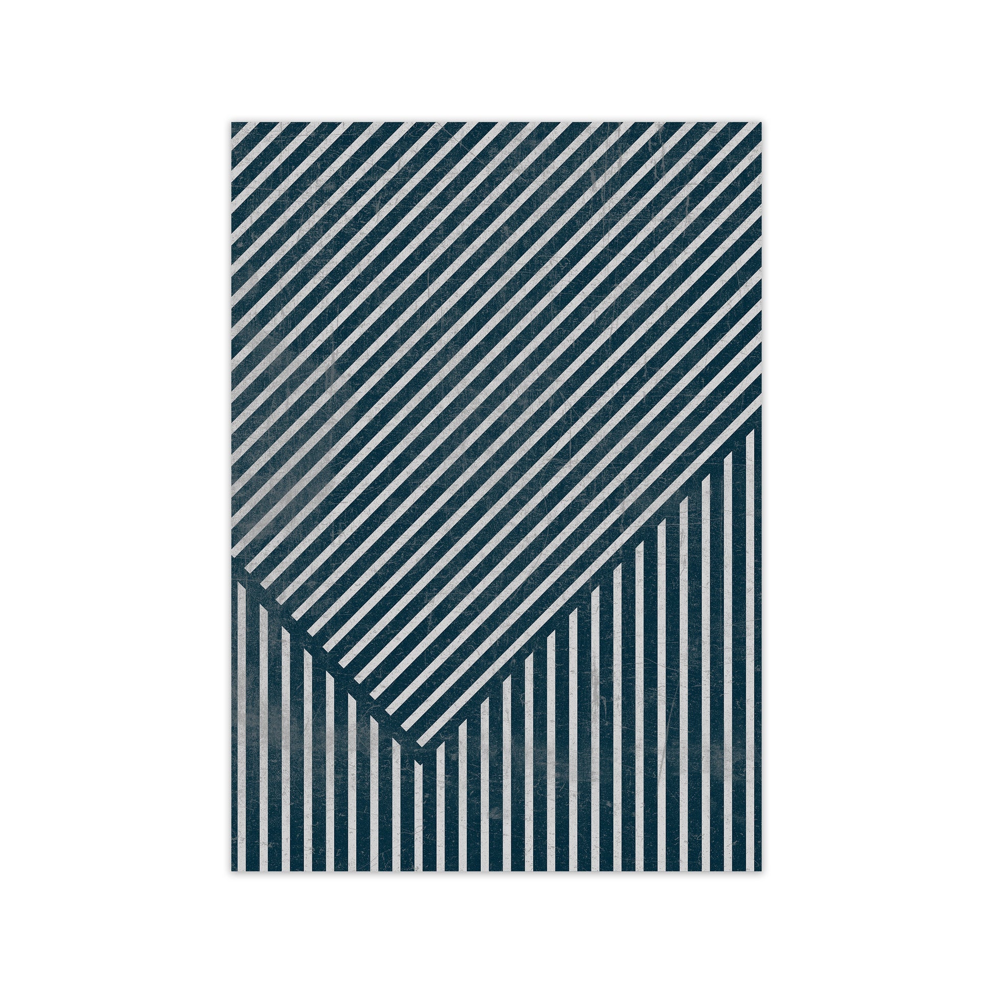 Navy Blue Set of 2 Abstract B Print Only