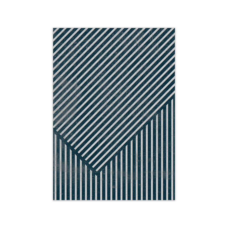 Navy Blue Set of 2 Abstract B Print Only