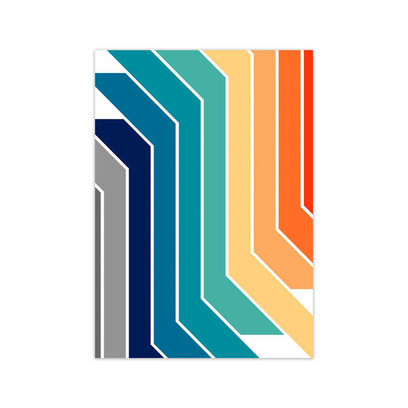 Modern Rainbow Stripes B Print Only