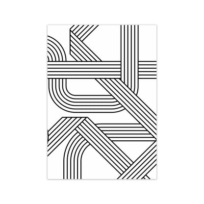 Black and White Geometric Patterns B Print Only