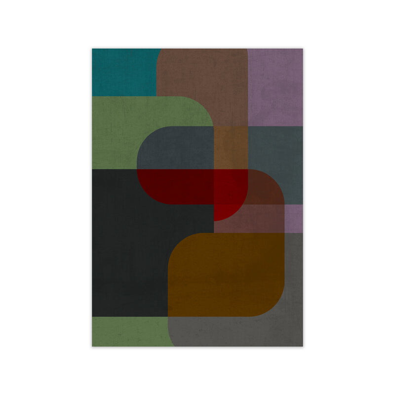 Dark Colourful Abstract Print B Print Only