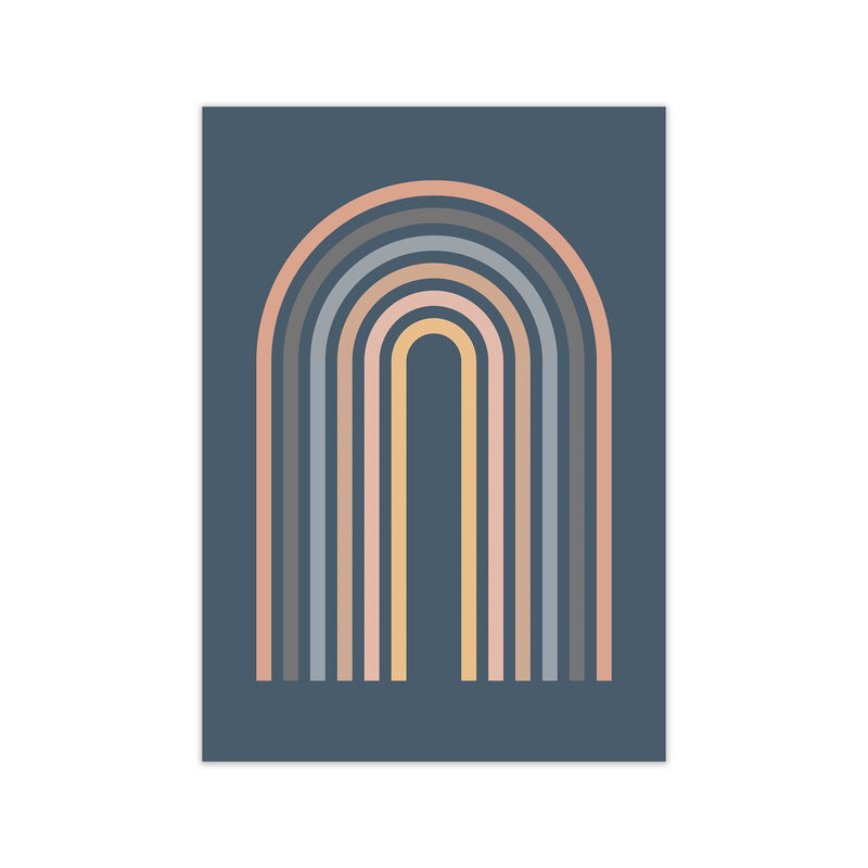 Mid Century Blue Wall Art Print A Print Only