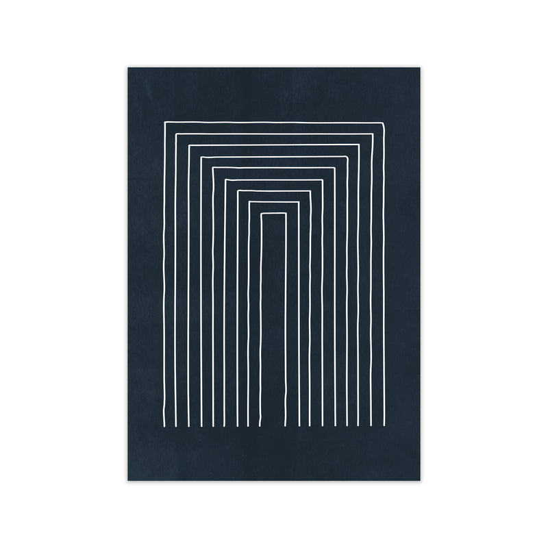 Mid Century Modern Blue Print A Print Only