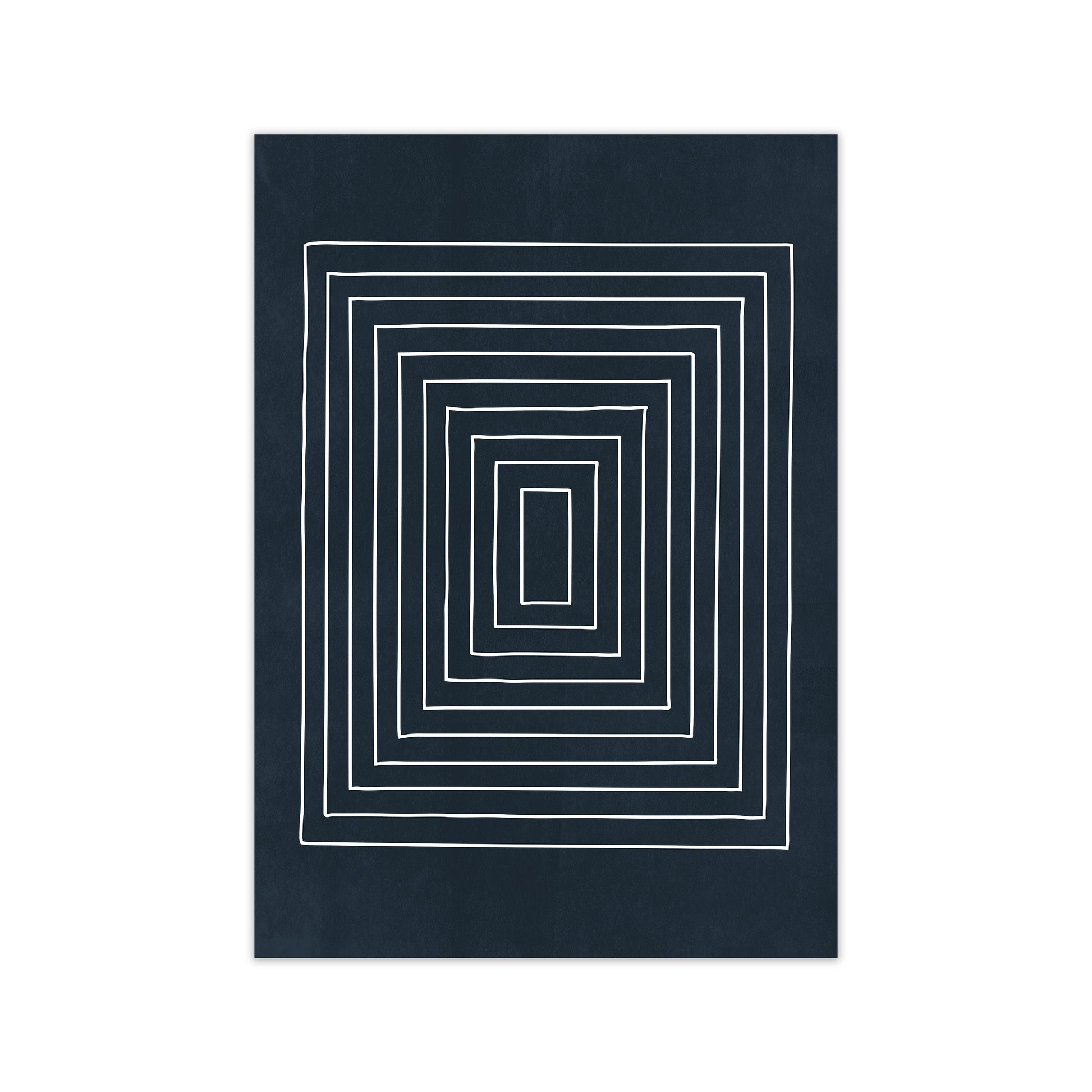 Mid Century Modern Blue Print B Print Only